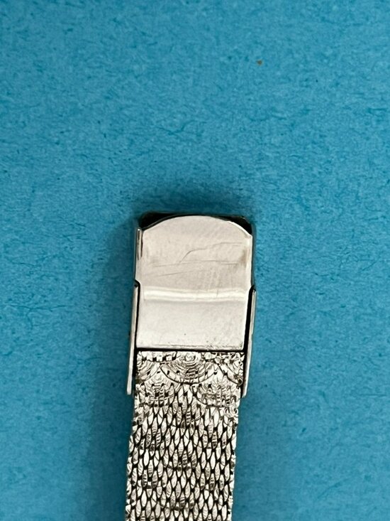 Vintage Stellaris Watch Women Silver Tone Oval Dial 17J  w mesh band manual main image 13